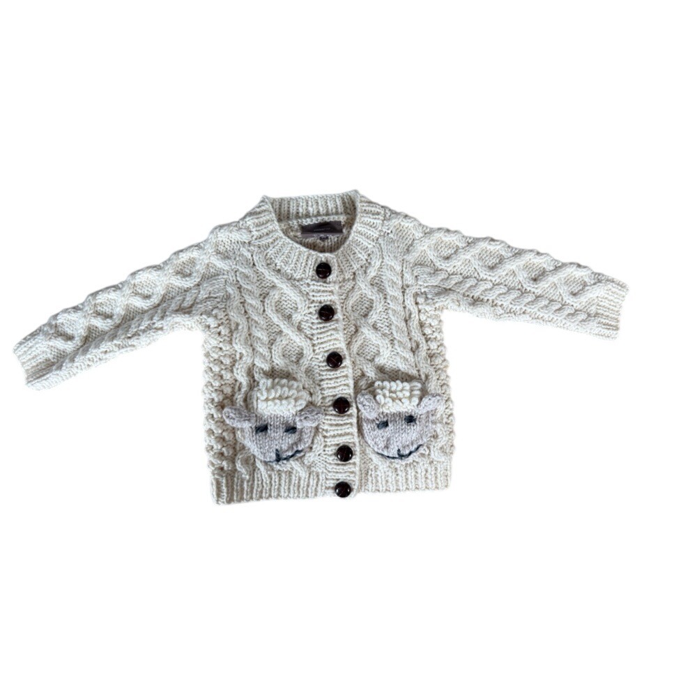 Shepley Baby Aran Wool Cardigan
